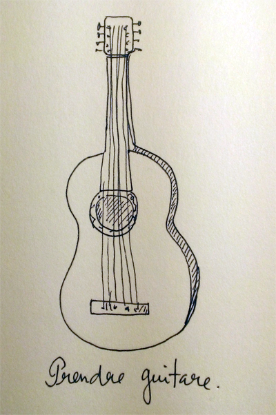 Pauline Buzy épouse une guitare