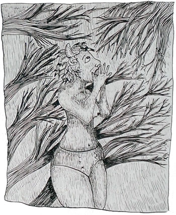 Je l'appelle dans la forêt