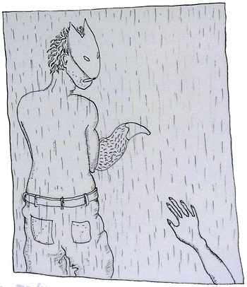 Il part sous la pluie