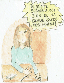 Les mains et la queue