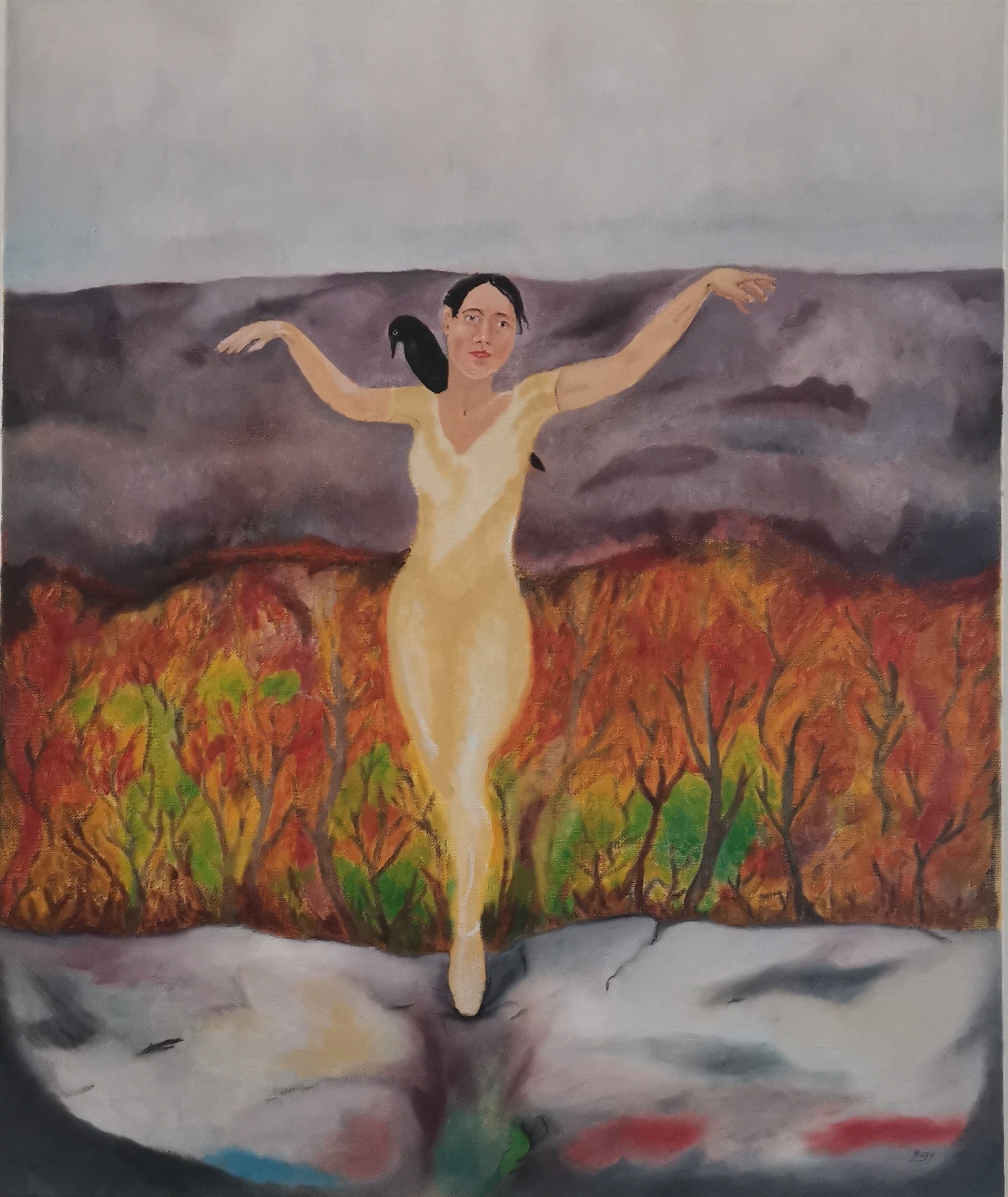 A vol d'oiseau - Peinture de Pauline Buzy