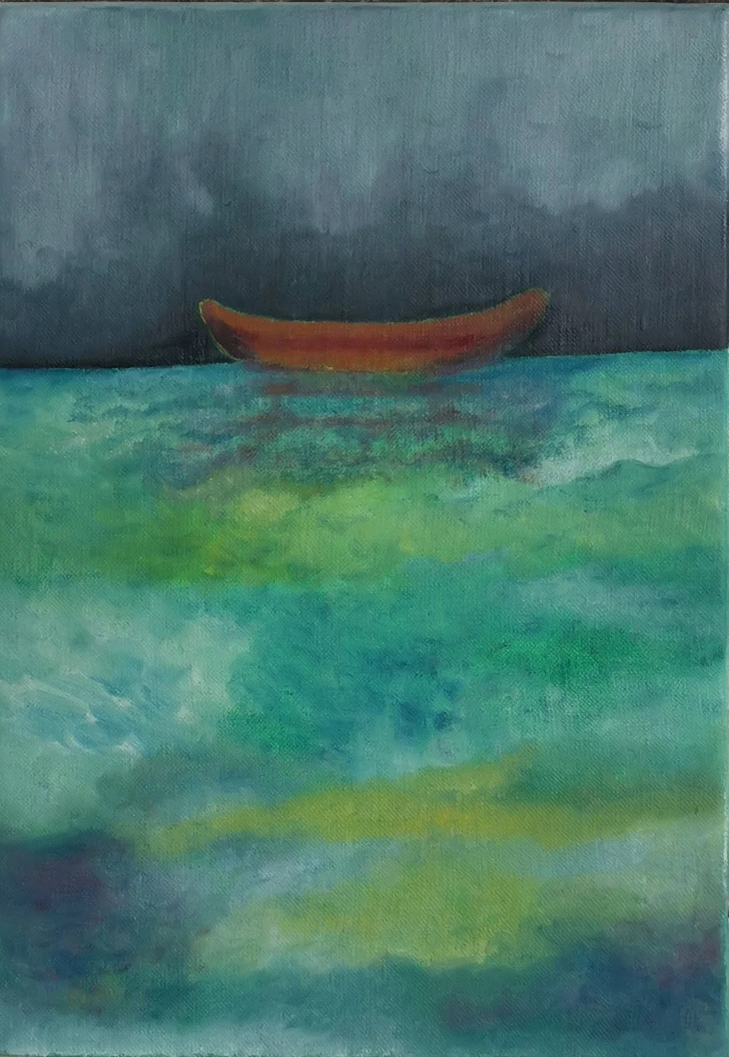 Canoë Ohé ohé - Peinture de Pauline Buzy