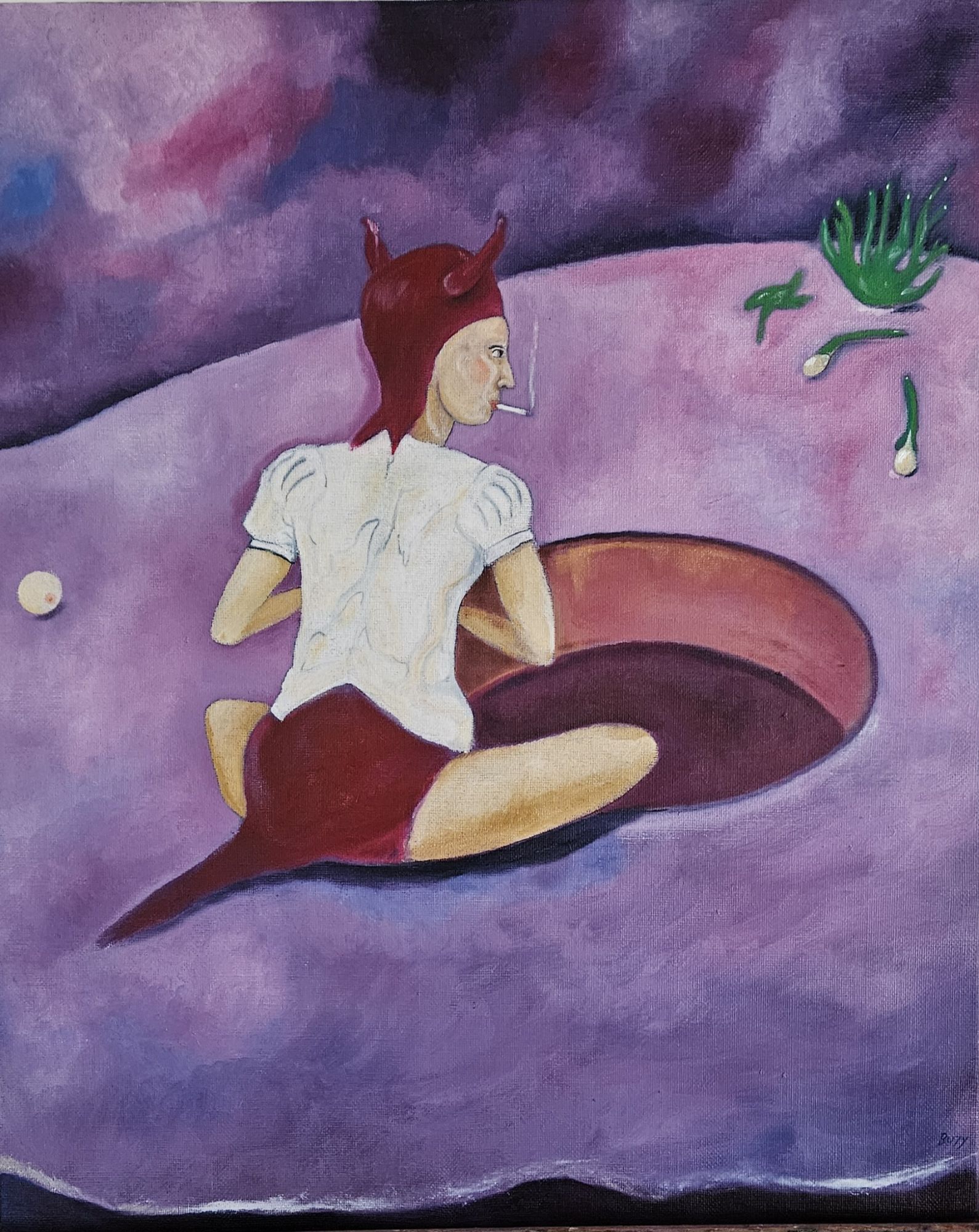 Fumer au bord du gouffre | 2024 - 46 x 38 cm (650 €)